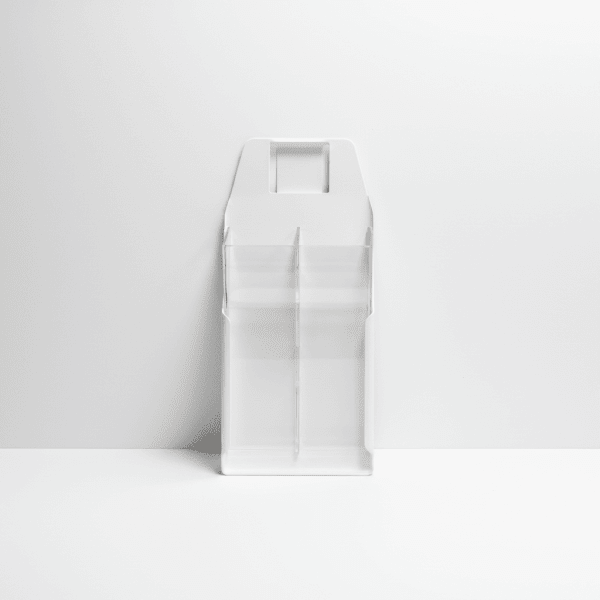 Double Knife Scabbard, White, Clear Front, 200mm